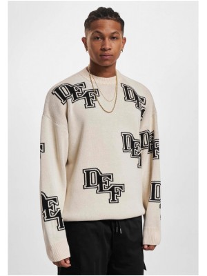 Мъжка блуза DEF Knit beige/black