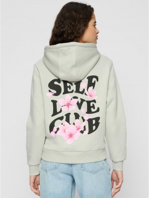 Дамски суичър в сив цвят Miss Tee Self Love Club 