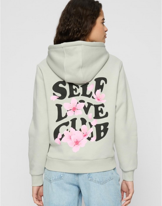 Дамски суичър в сив цвят Miss Tee Self Love Club 