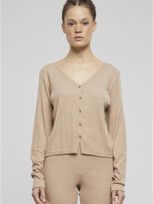 Дамска жилетка в бежово Urban Classics Rib