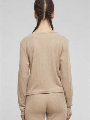 Дамска жилетка в бежово Urban Classics Rib