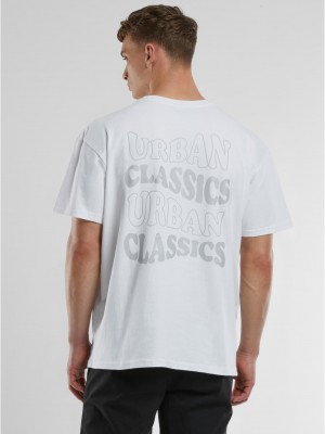 Мъжка тениска в бяло Urban Classics UC Weavy Oversized