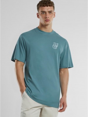 Мъжка тениска в петролно син цвят Urban Classics UC Oversize