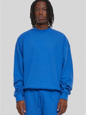 Мъжка блуза в синьо Urban Classics Light Terry Crew Мъжка блуза в синьо Urban Classics Light Terry Crew