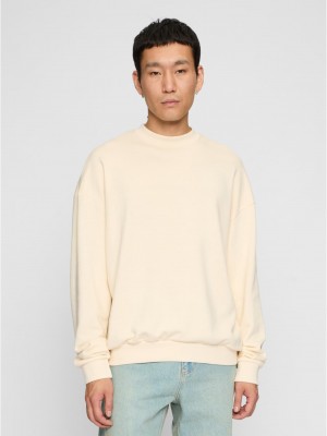 Мъжка блуза в цвят пясък Urban Classics Light Terry Crew Мъжка блуза в цвят пясък Urban Classics Light Terry Crew