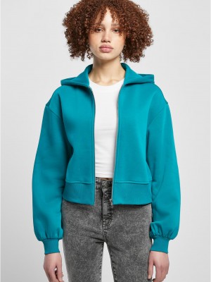 Дамско яке в цвят тюркоаз Urban Classics Short Oversized Дамско яке в цвят тюркоаз Urban Classics Short Oversized