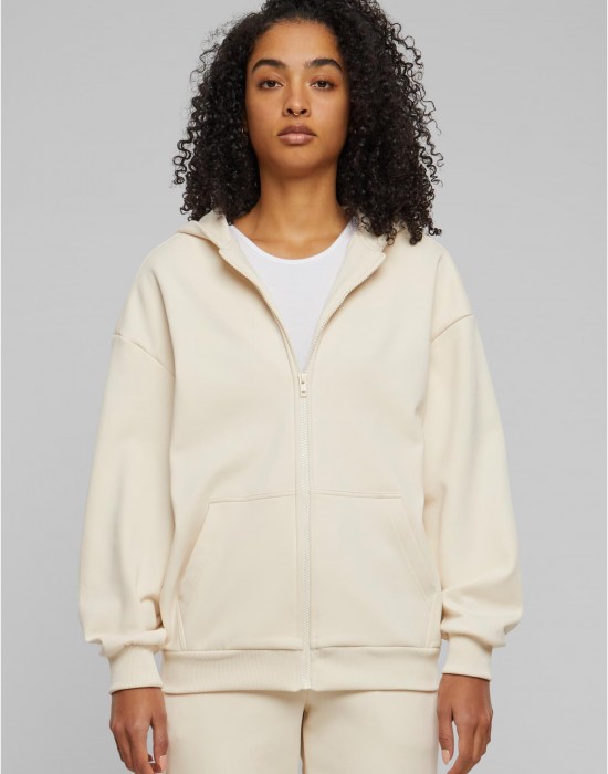 Дамски суичър в цвят пясък Urban Classics Cozy Oversized Zip