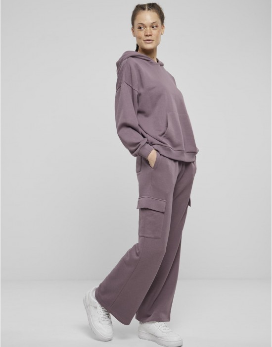 Дамски суичър в тъмнолилаво Urban Classics Terry Oversized