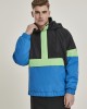 Мъжко яке в черно и синьо Urban Classics Neon Mix Pull Over