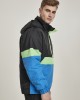 Мъжко яке в черно и синьо Urban Classics Neon Mix Pull Over