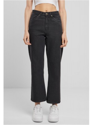 Дамски дънки в черно Urban Classics Cropped