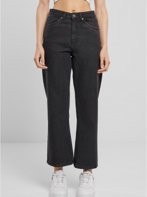 Дамски дънки в черно Urban Classics Cropped