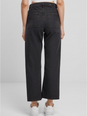 Дамски дънки в черно Urban Classics Cropped