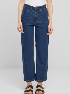 Дамски дънки в тъмносин цвят Urban Classics Cropped