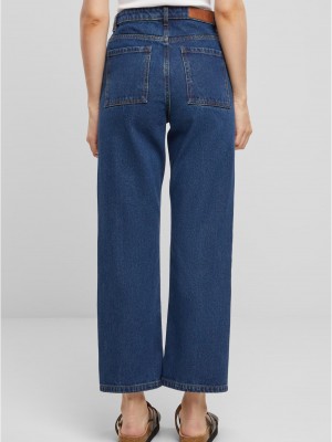 Дамски дънки в тъмносин цвят Urban Classics Cropped