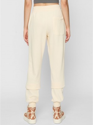 Дамско долнище в цвят пясък Urban Classics Terry