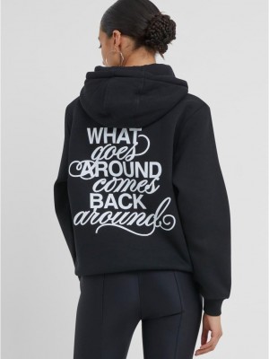 Дамски суичър в черно Miss Tee Back Around