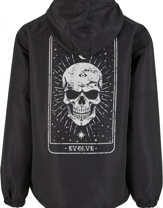 Мъжка ветровка в черно Mister Tee Evolve Skull