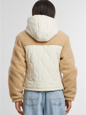Дамско яке в бежово Urban Classics Sherpa Crinkle Дамско яке в бежово Urban Classics Sherpa Crinkle