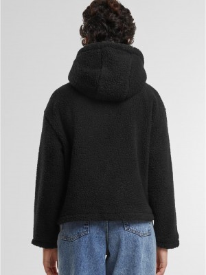 Дамско яке в черно Urban Classics Hooded Sherpa Дамско яке в черно Urban Classics Hooded Sherpa