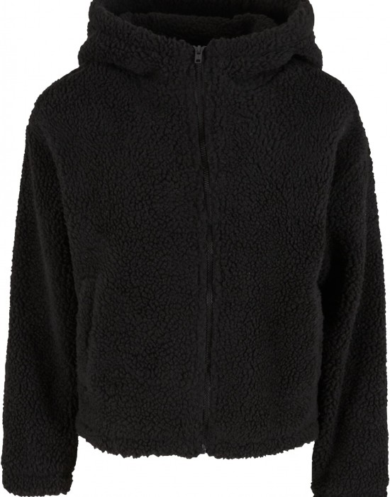 Дамско яке в черно Urban Classics Hooded Sherpa