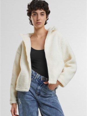 Дамско яке в цвят пясък Urban Classics Hooded Sherpa Дамско яке в цвят пясък Urban Classics Hooded Sherpa