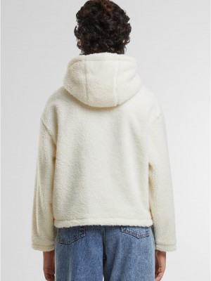 Дамско яке в цвят пясък Urban Classics Hooded Sherpa Дамско яке в цвят пясък Urban Classics Hooded Sherpa