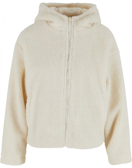 Дамско яке в цвят пясък Urban Classics Hooded Sherpa