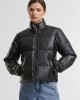 Дамско яке в черно Urban Classics Synthetic Leather Puffer Дамско яке в черно Urban Classics Synthetic Leather Puffer
