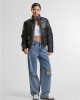Дамско яке в черно Urban Classics Synthetic Leather Puffer Дамско яке в черно Urban Classics Synthetic Leather Puffer