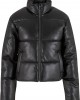 Дамско яке в черно Urban Classics Synthetic Leather Puffer Дамско яке в черно Urban Classics Synthetic Leather Puffer