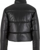 Дамско яке в черно Urban Classics Synthetic Leather Puffer Дамско яке в черно Urban Classics Synthetic Leather Puffer