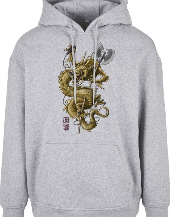 Мъжки суичър в сив цвят Wu Wear Dragon 