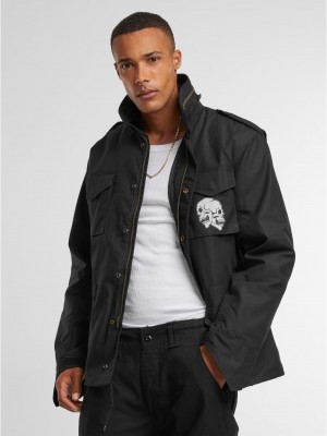 Мъжко яке в черно Mister Tee Two Faced Skull M65 Standard