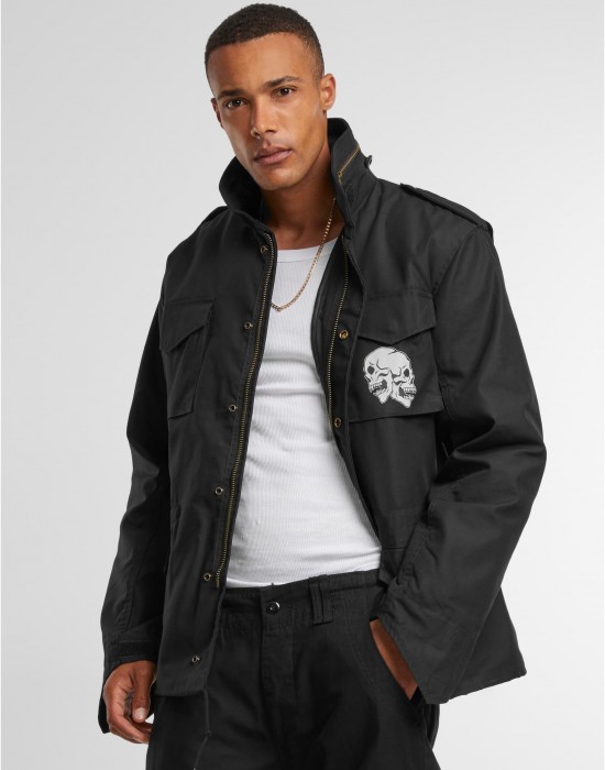 Мъжко яке в черно Mister Tee Two Faced Skull M65 Standard Мъжко яке в черно Mister Tee Two Faced Skull M65 Standard