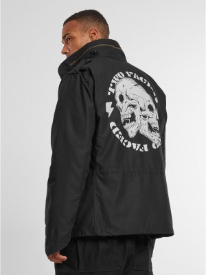 Мъжко яке в черно Mister Tee Two Faced Skull M65 Standard