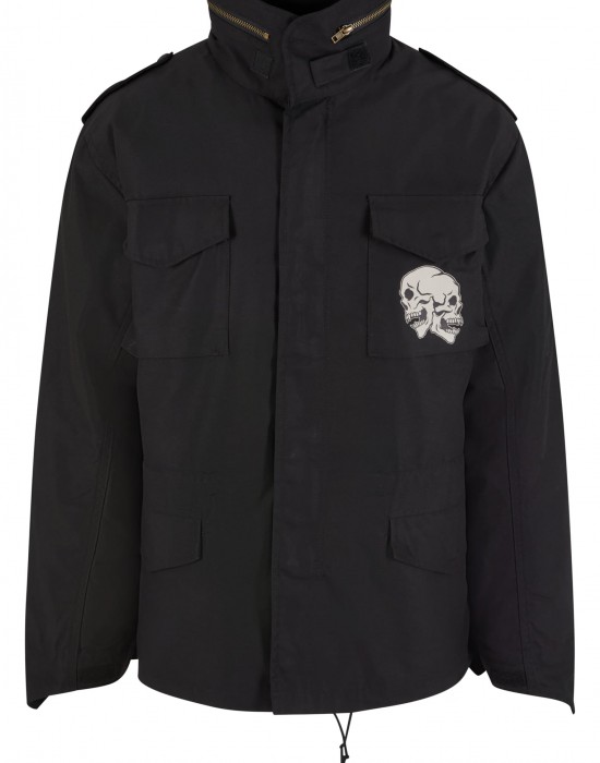 Мъжко яке в черно Mister Tee Two Faced Skull M65 Standard Мъжко яке в черно Mister Tee Two Faced Skull M65 Standard