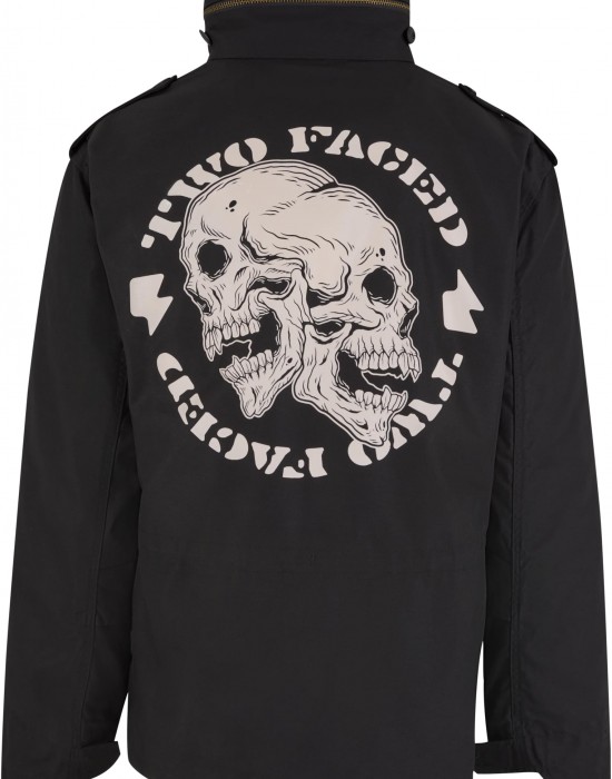 Мъжко яке в черно Mister Tee Two Faced Skull M65 Standard Мъжко яке в черно Mister Tee Two Faced Skull M65 Standard