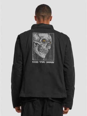 Мъжко яке в черно Mister Tee See You Soon Britannia