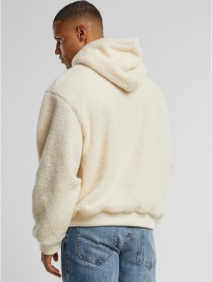 Мъжки суичър в цвят пясък Urban Classics Oversized Teddy