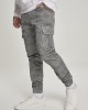 Мъжки карго панталон в черно и бяло Urban Classics AOP Glencheck Cargo Jog Pants