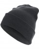 Бийни шапка в цвят графит Beanie Basic Flap Long Version h.char