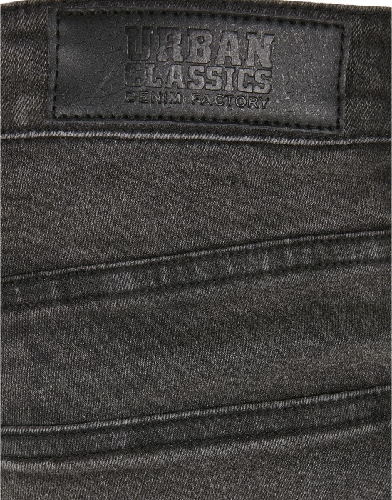 Къси дънкови панталони в черен цвят Urban Classics Relaxed Fit Jeans Shorts 