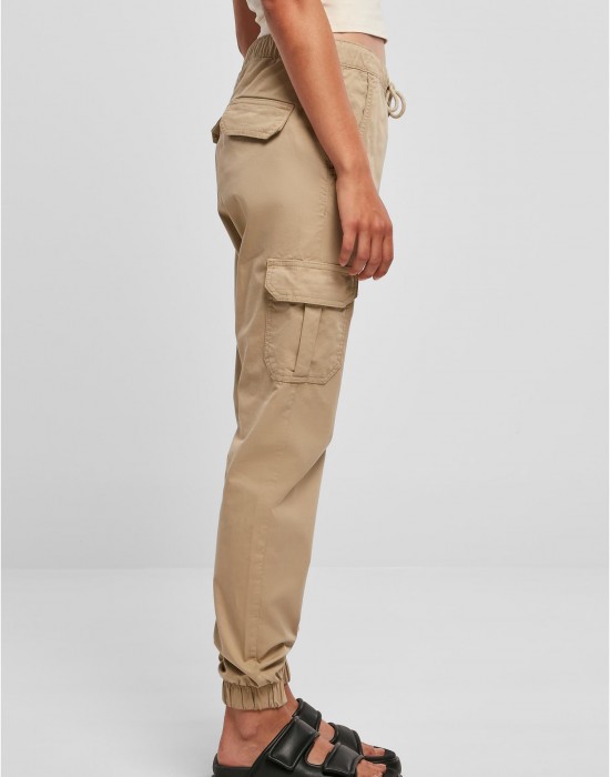 Дамски карго панталон в бежов цвят Urban Classics Ladies Cargo Pants