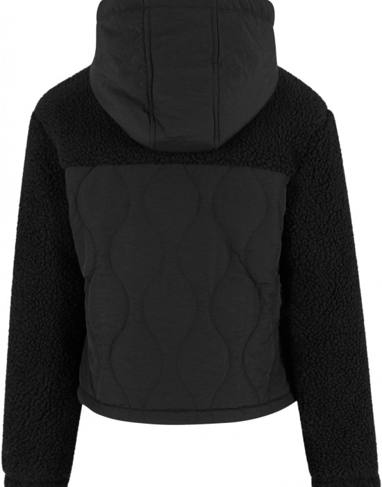 Дамско яке в черно Urban Classics Sherpa Crinkle