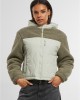 Дамско яке в зелено Urban Classics Sherpa Crinkle