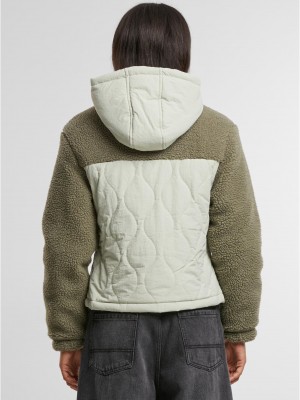 Дамско яке в зелено Urban Classics Sherpa Crinkle Дамско яке в зелено Urban Classics Sherpa Crinkle