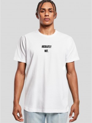 Мъжка тениска в бяло Mister Tee Absolutely Not