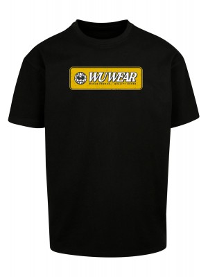 Мъжка тениска в черен цвят WU Wear Earth Logo Oversize
