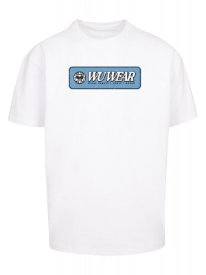 Мъжка тениска в бял цвят WU Wear Earth Logo Oversize